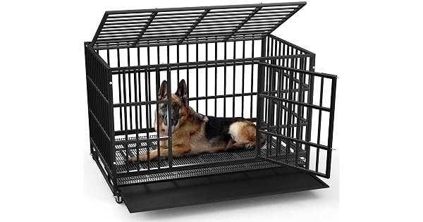 LEMBERI 48 inch Heavy Duty Dog Crate