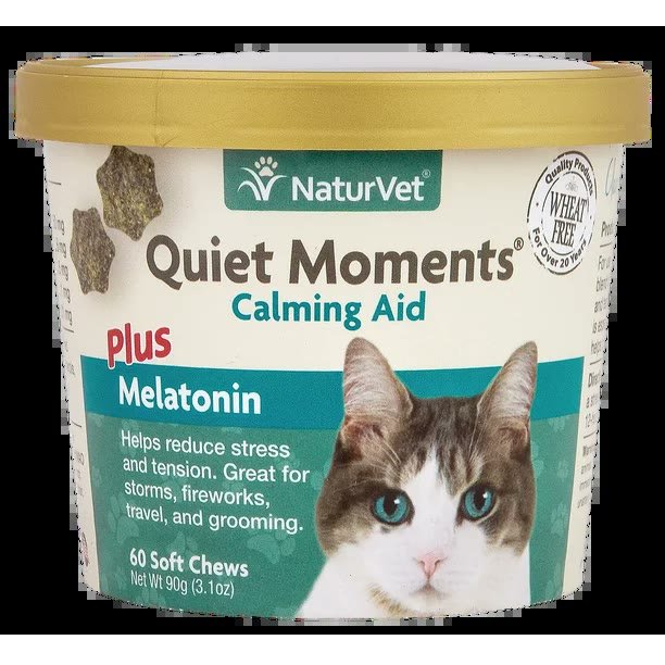 NaturVet Quiet Moments calming aid with melatonin for cats