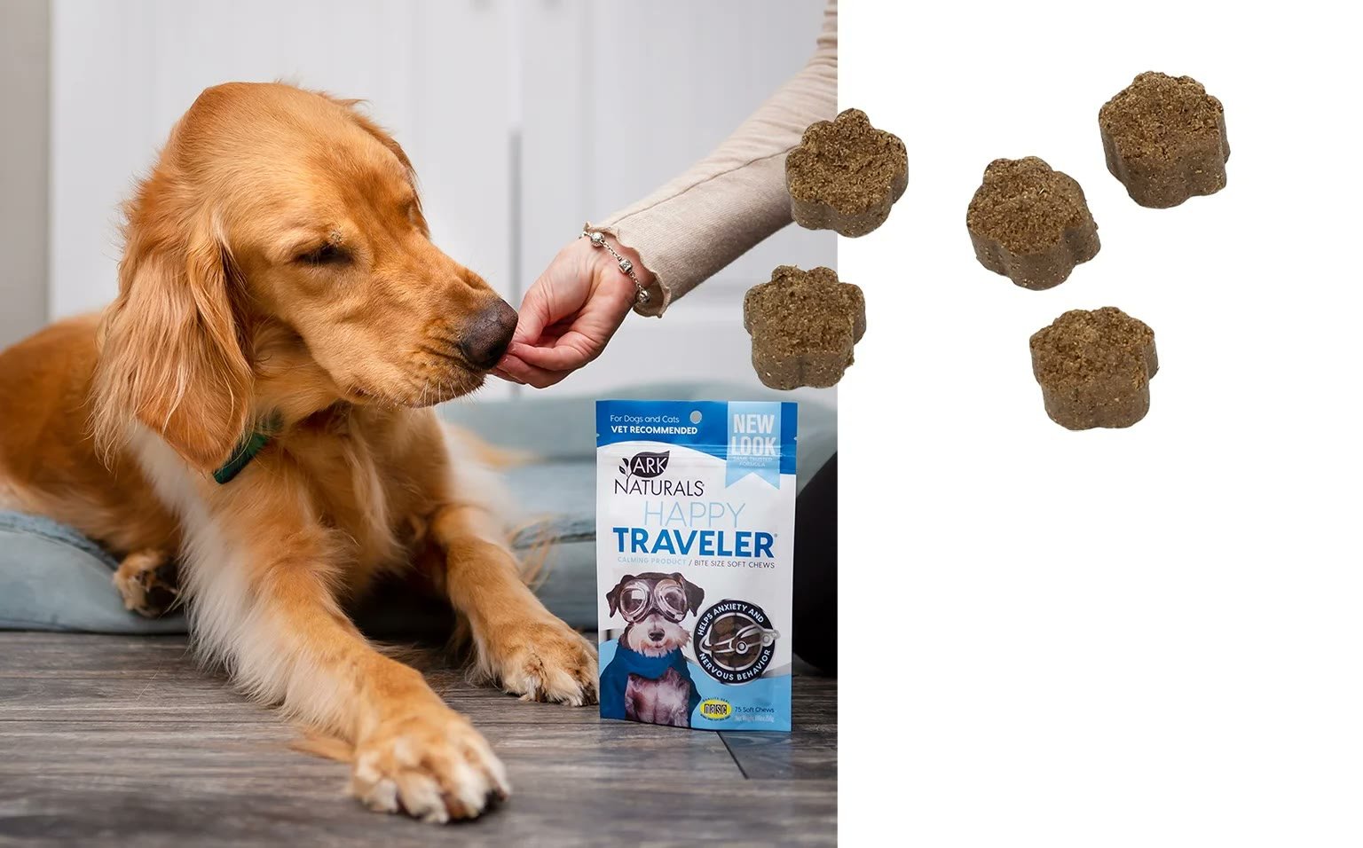 Ark Naturals Happy Traveler calming chews for cats