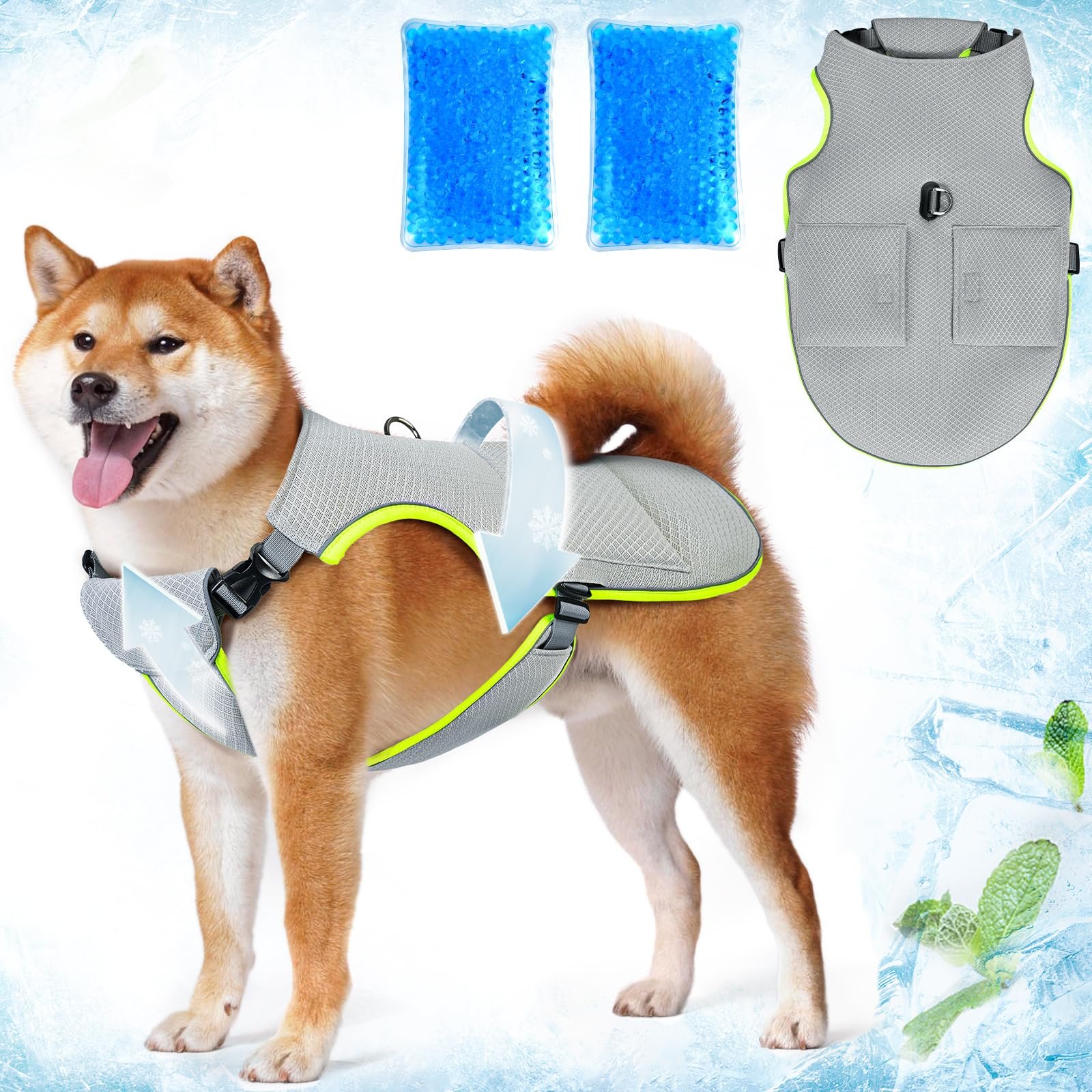 Mora Pets Dog Cooling Vest with Ice Packs — Best dual-adjustment