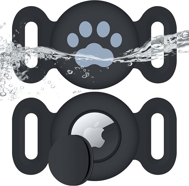 SZJCLTD Waterproof AirTag dog collar holder 2-Pack
