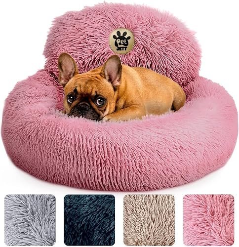 PetJett Calming Dog Bed (30 inch) anti-anxiety donut dog bed