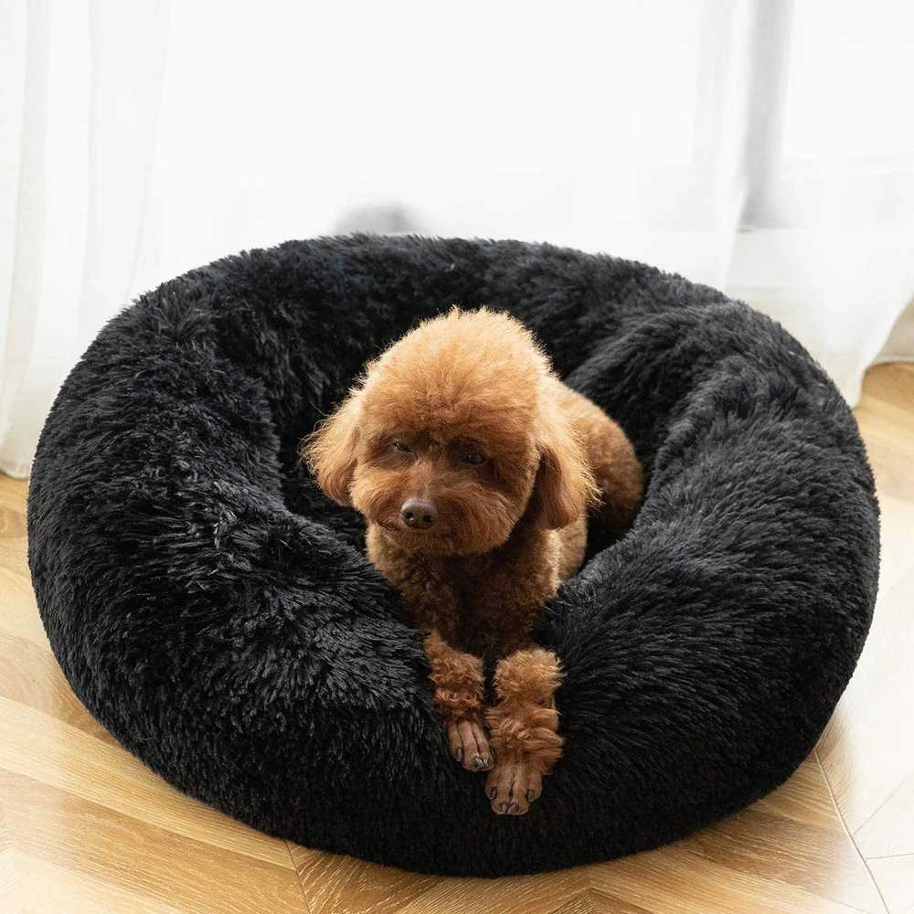 HACHIKITTY Calming Donut (30 inch) anti-anxiety dog bed