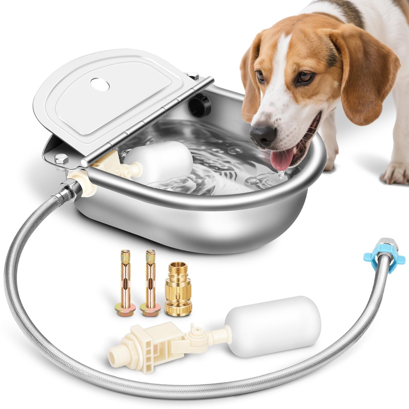 PETLESO Automatic Dog Water Bowl with float valve