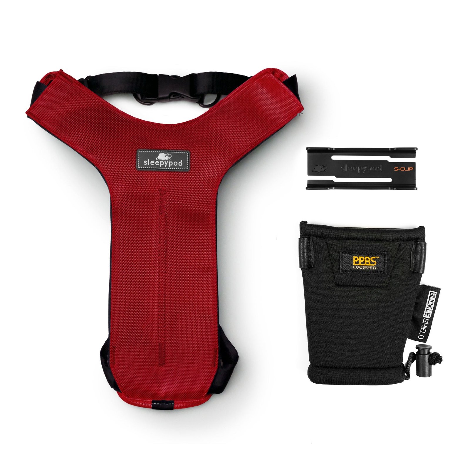 Sleepypod Clickit Sport, medium, strawberry red