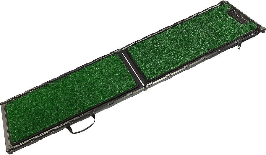 Gen7Pets Natural-Step 72-inch folding pet ramp with poly-grass surface