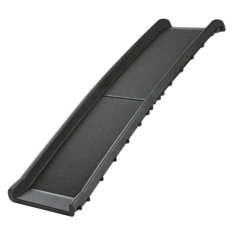 TRIXIE black folding dog ramp with non-slip surface for large cars and SUVs