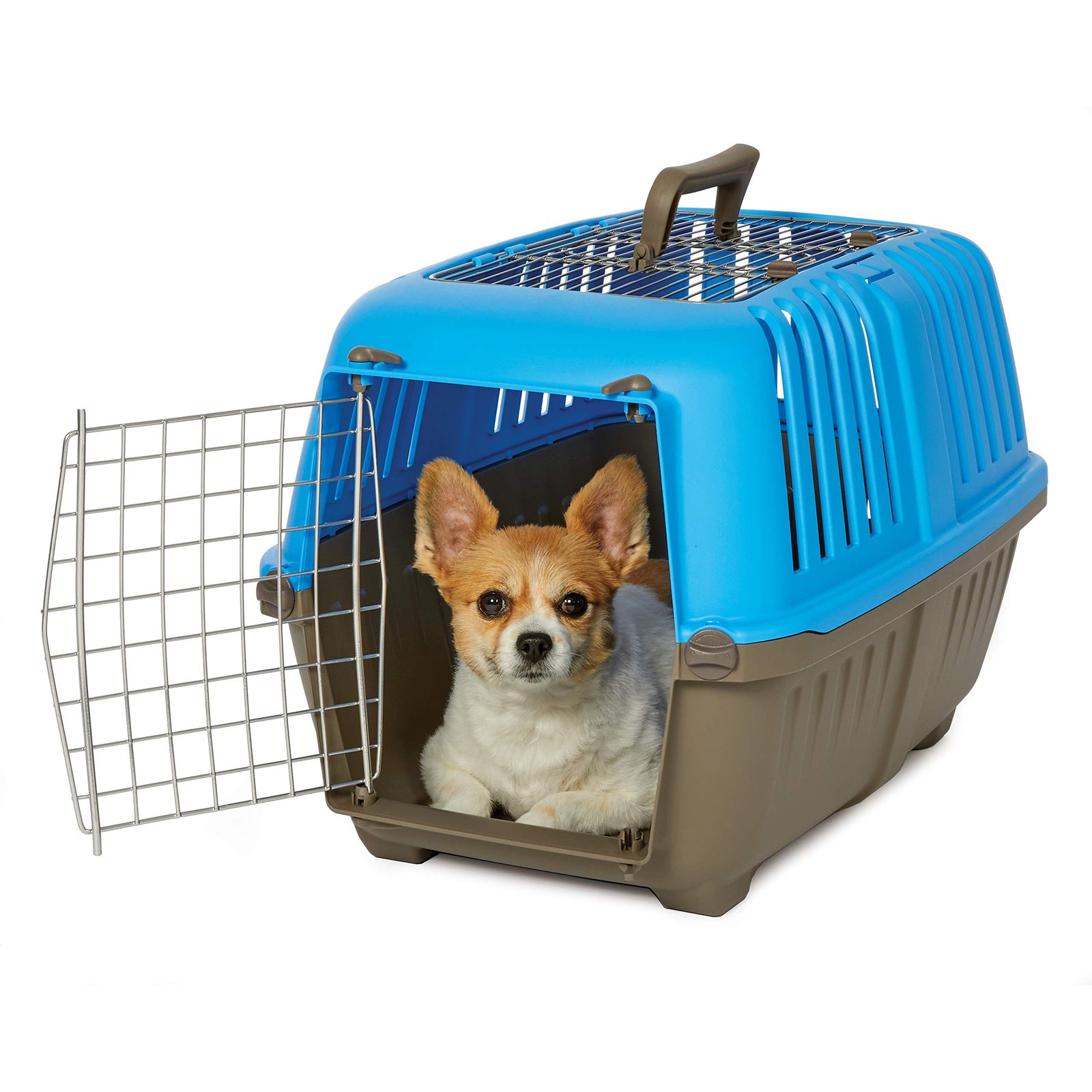 MidWest Homes for Pets Spree Travel Pet Carrier 24 inch two-door top-load in blue