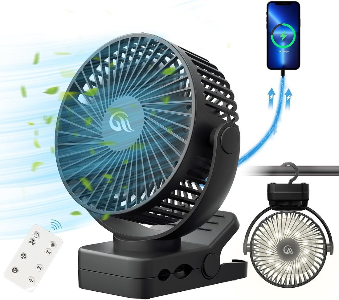 OUTERFAN 8-Inch Clip-On Fan