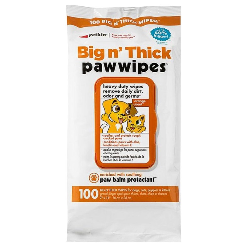 Petkin Big N' Thick Paw Wipes