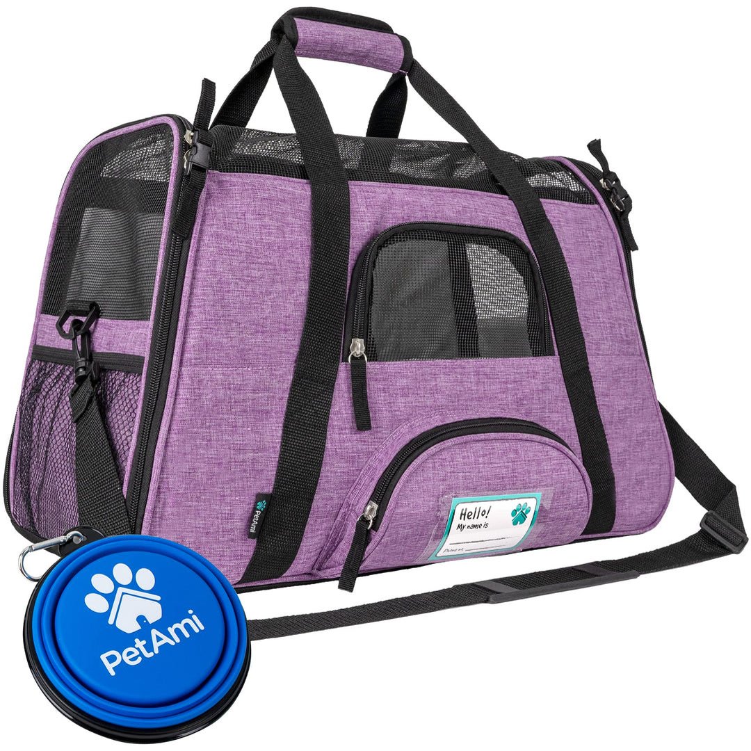 PetAmi Airline Approved Pet Carrier for Cats in Small with 600D polyester shell and mesh ventilation