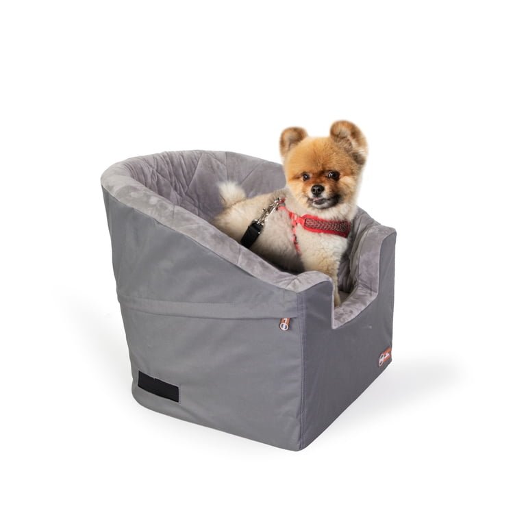 K&H Pet Products Bucket Booster Dog Car Seat, Small, Gray/Cream