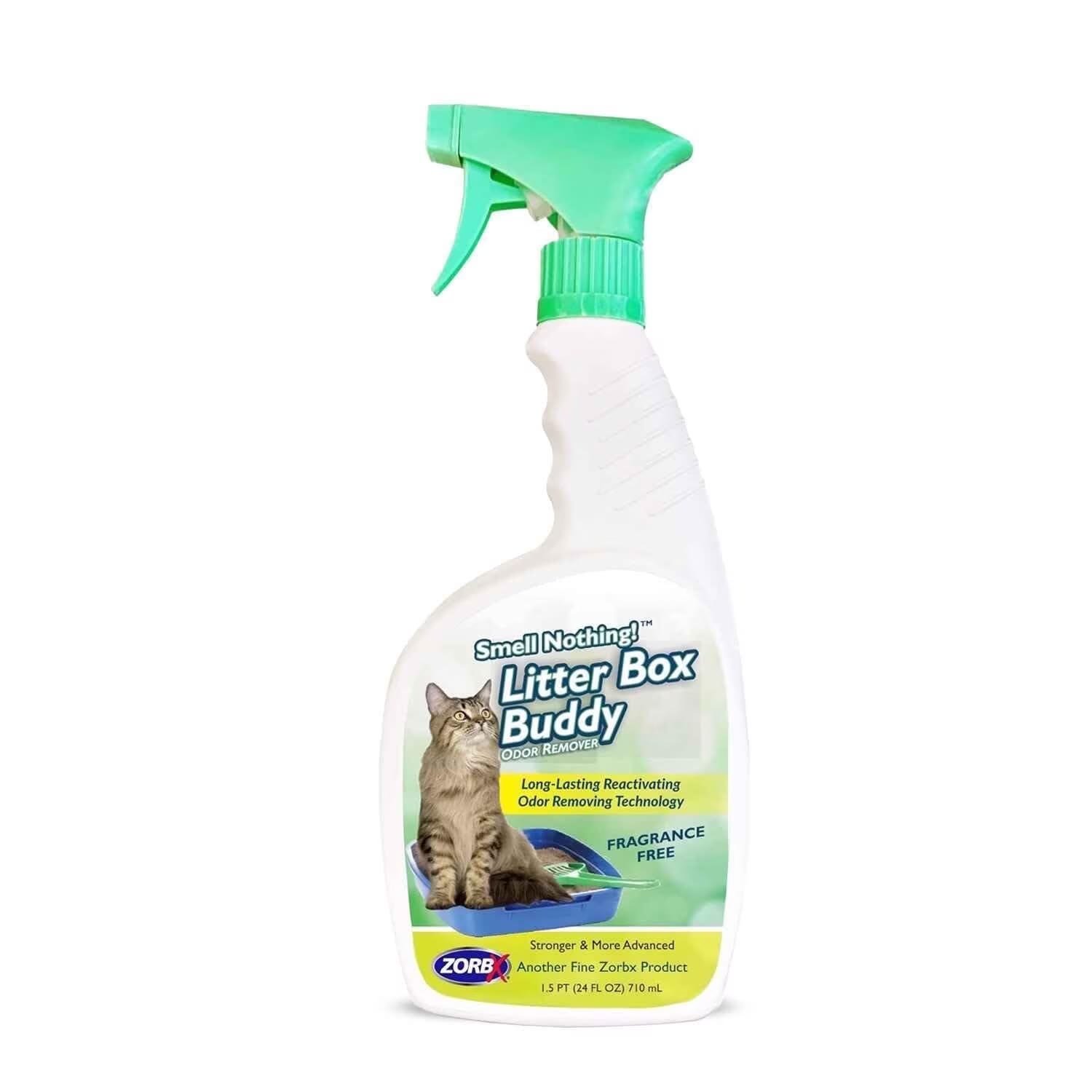 6. ZORBX Unscented Litter Box Deodorizer Spray — Best Spray