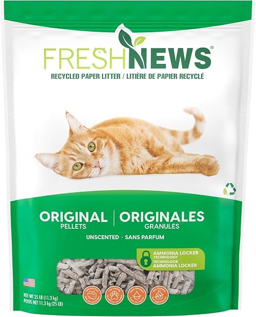 1. Fresh News Recycled Paper Original Pellets — Best Overall