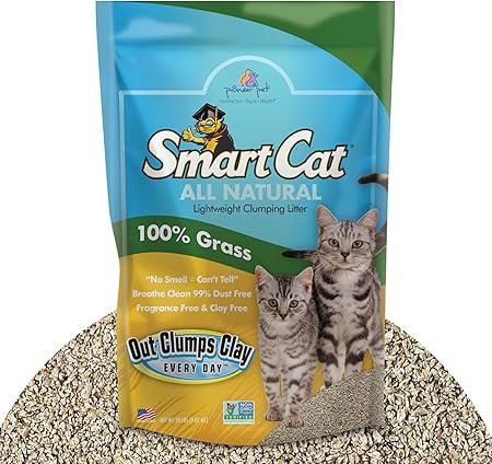 5. SmartCat All Natural Grass Litter — Best Transition to Clumping (4+ Months)