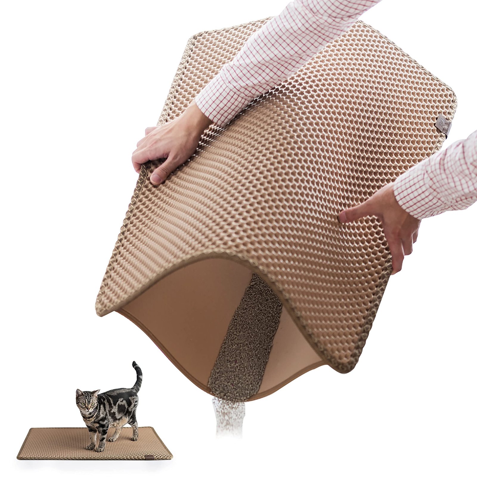 2. BlackHole Litter Mat (Extra Large) — Biggest Coverage
