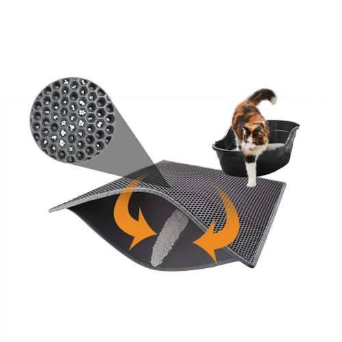 6. Pieviev Double Layer Cat Litter Mat — Best Budget