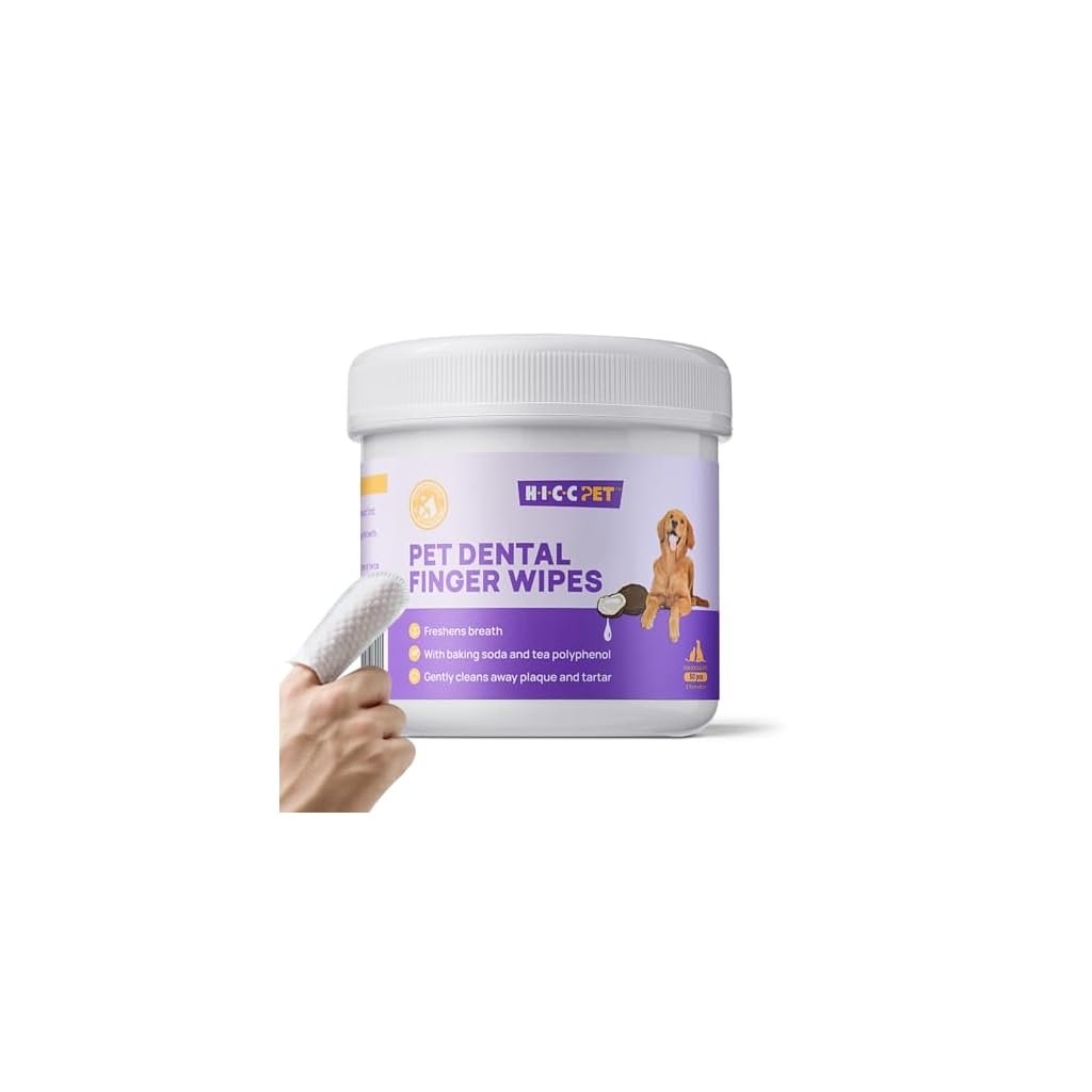 4. HICC Pet Teeth Cleaning Wipes — Best for Sensitive Gums