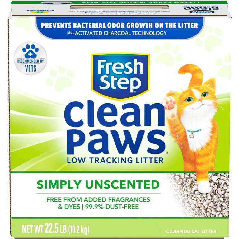 6. Fresh Step Clean Paws Simply Unscented — Best Low-Tracking