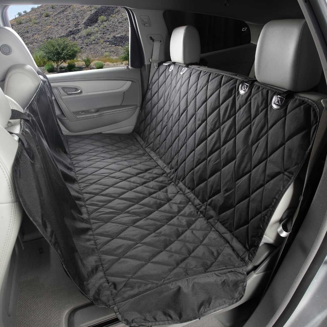 4Knines dog backseat cover with hammock, regular, black