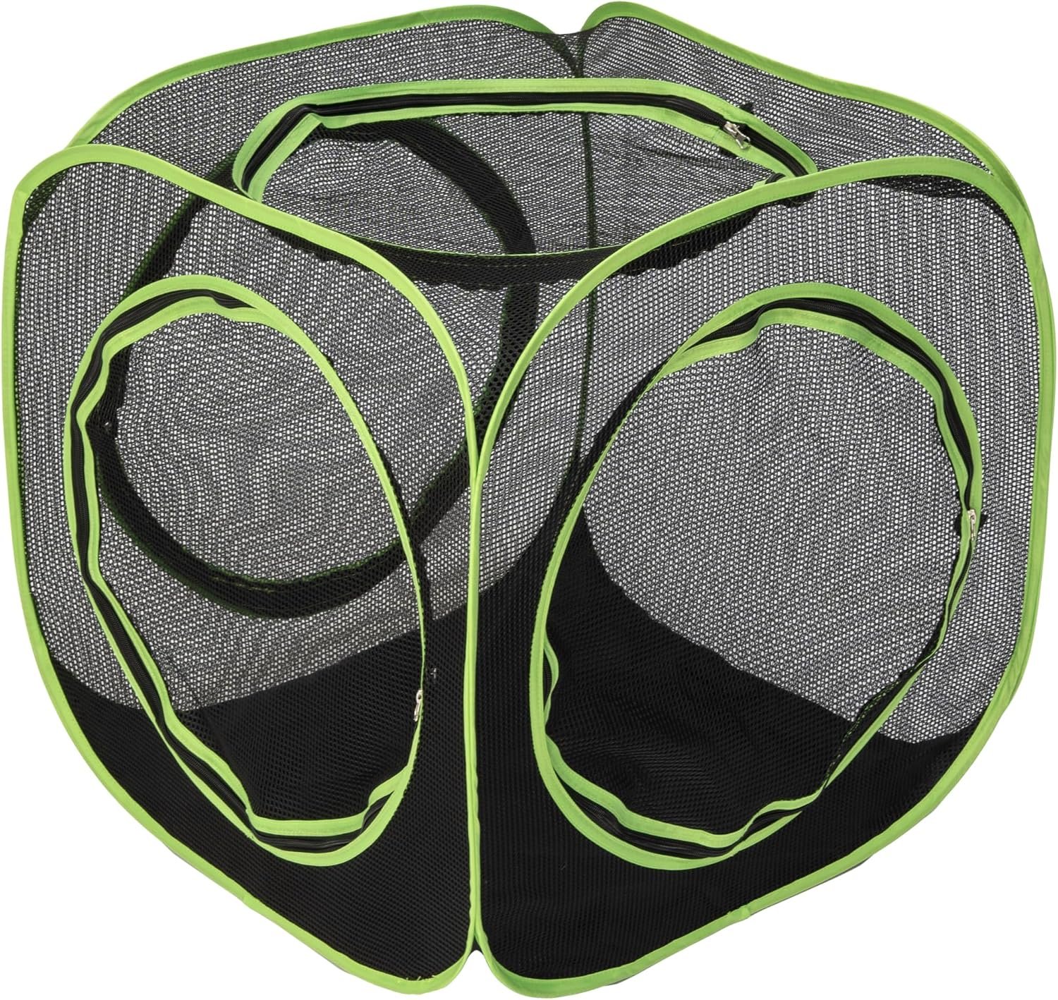 Kitty City green large outdoor cat play cube pop-up mesh enclosure