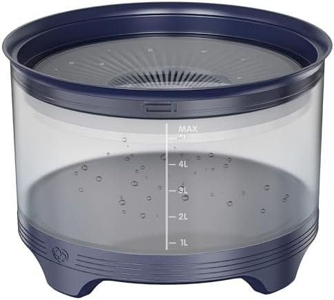 UPSKY 5.5L no-spill dog water bowl in black with heightened base, floating disk and filter