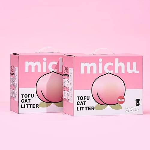 4. Michu Tofu Cat Litter, Peach (2 × 5.5 lb) — Best 100% Pea Formula