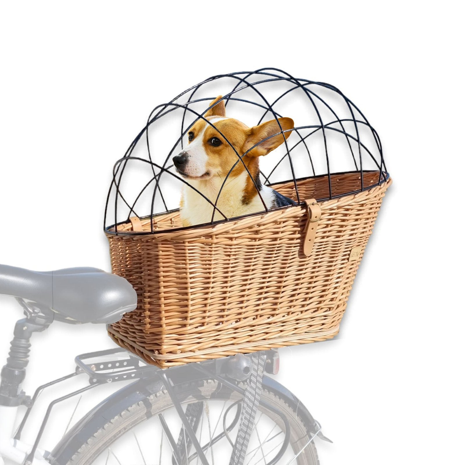 Wiklibox Natural Wicker Dog Bike Basket — Best Wicker Style