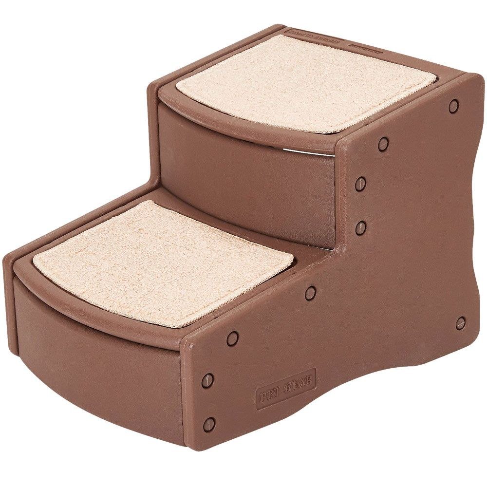 Pet Gear Easy Step II Extra Wide pet stairs, chocolate, 2-step