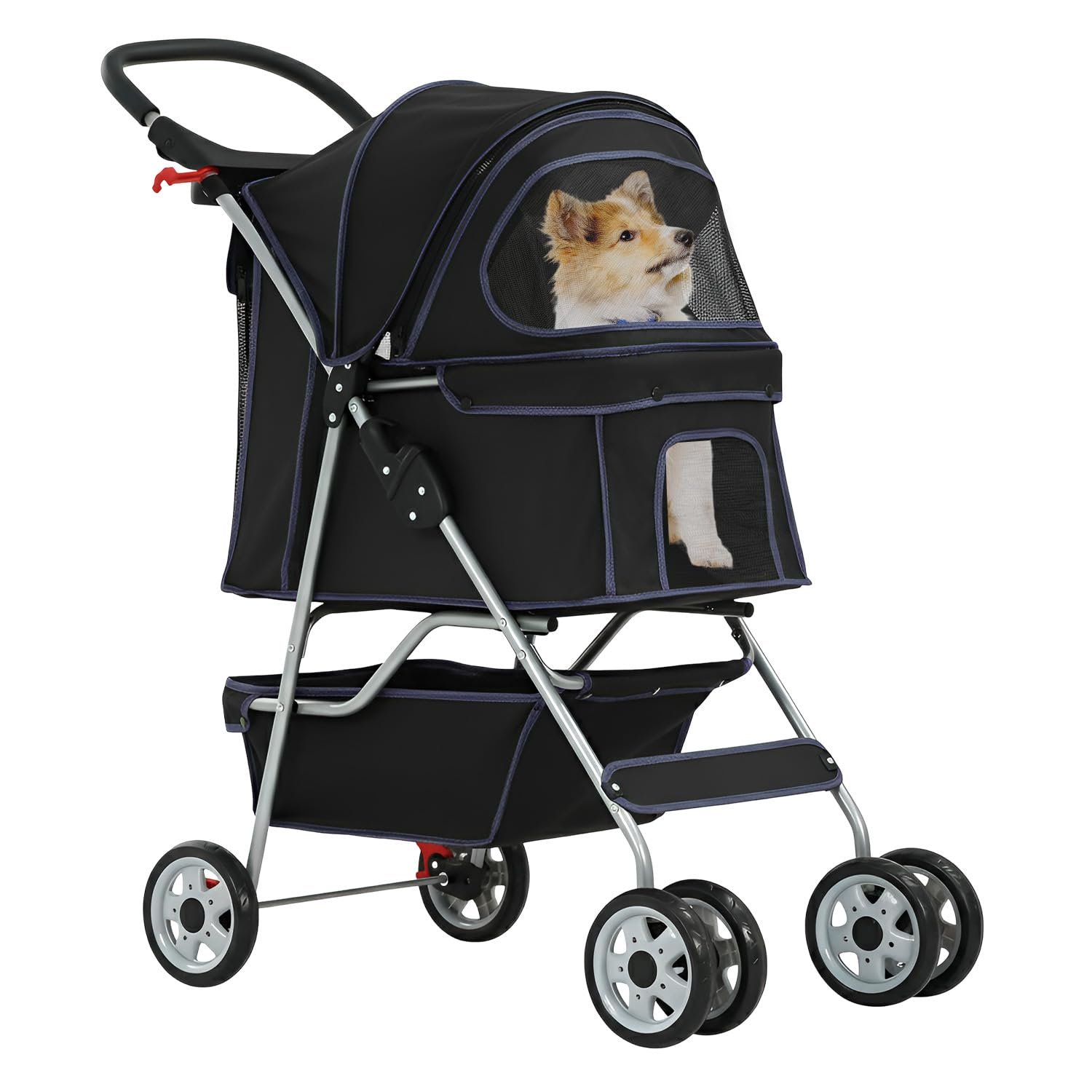 6. BestPet 4-Wheel Pet Stroller — Value Alternative