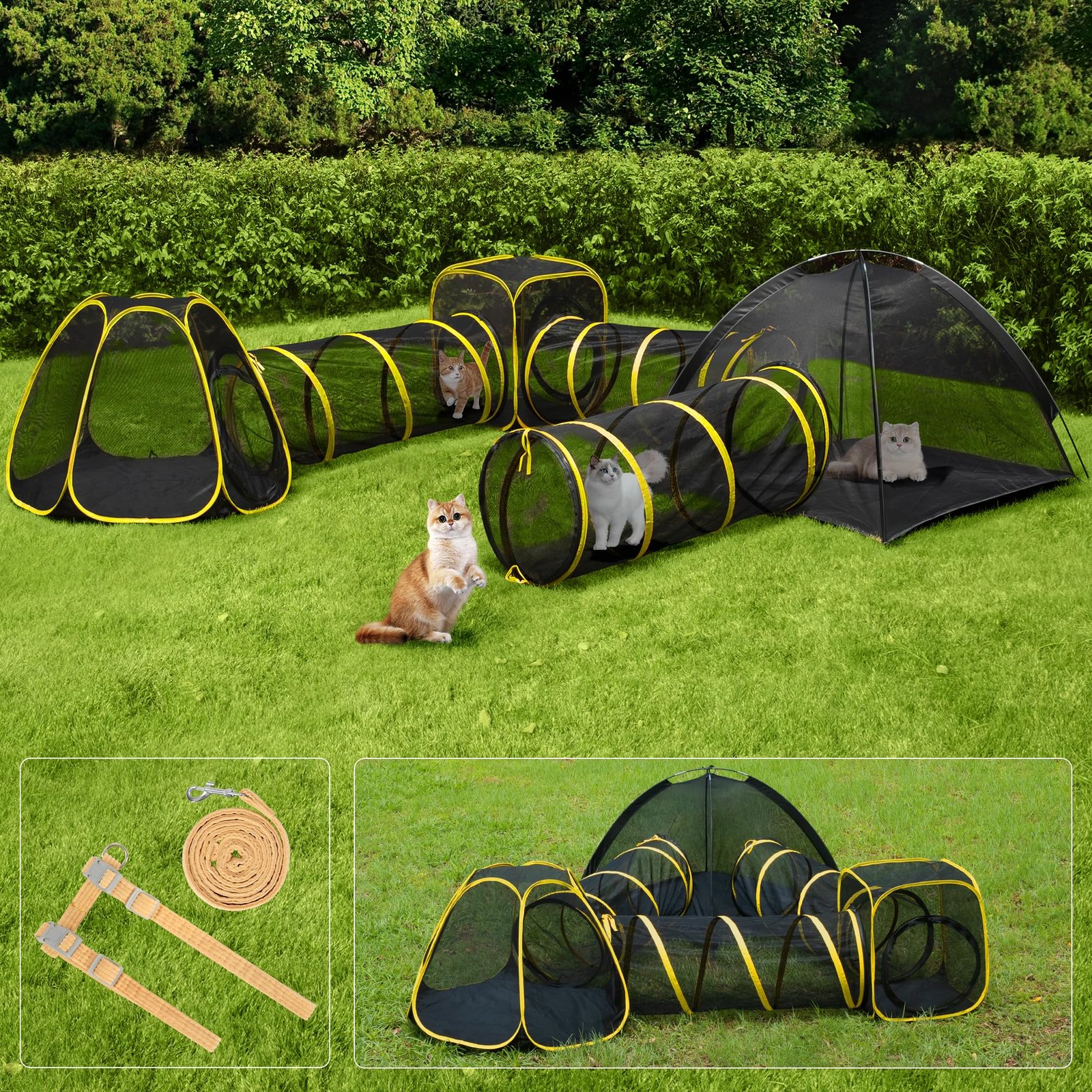 1. VIVOHOME 6-in-1 Outdoor Cat Enclosure — Best Overall