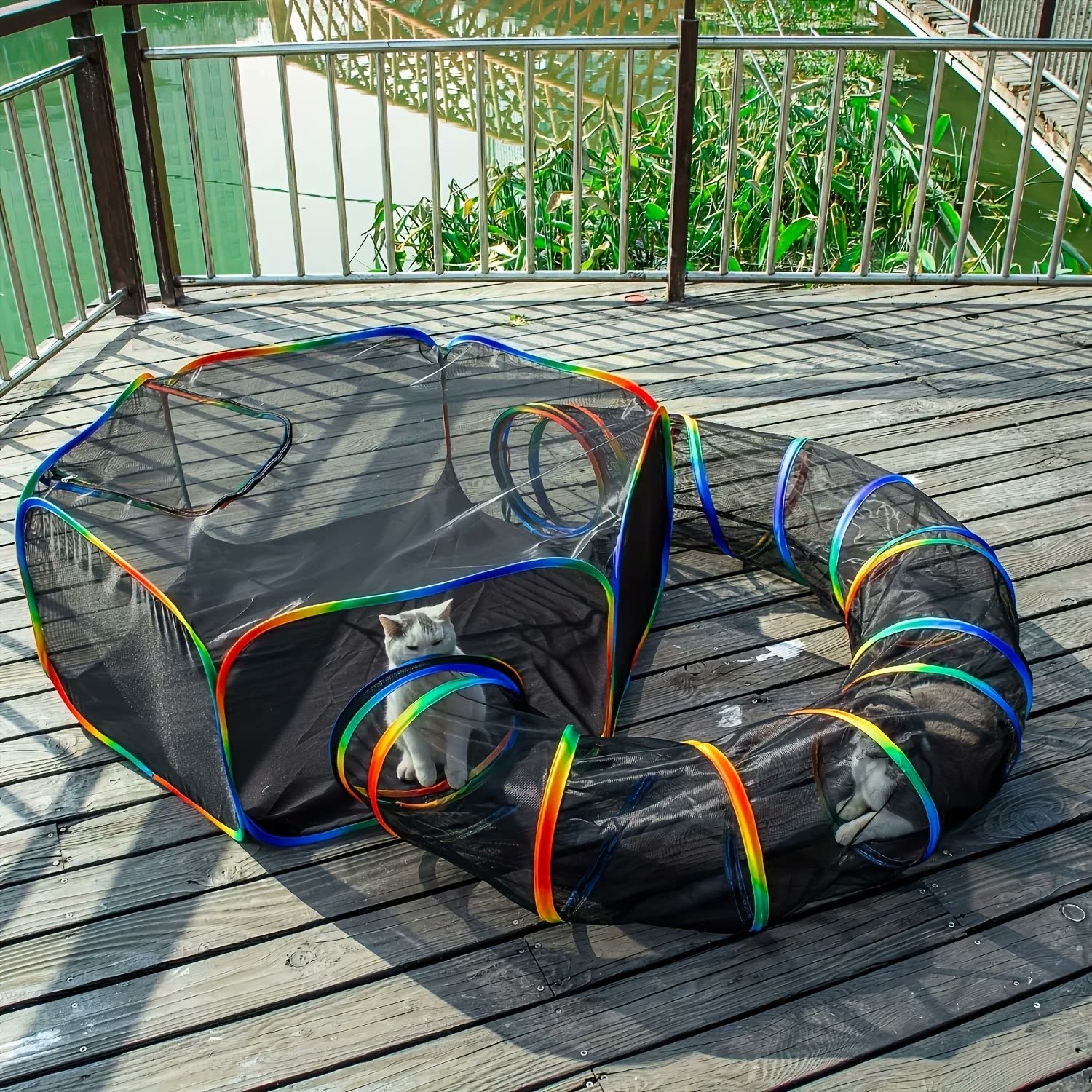 3. Pawaboo Outdoor Cat Enclosure (3-in-1) — Best Multi-Piece Set