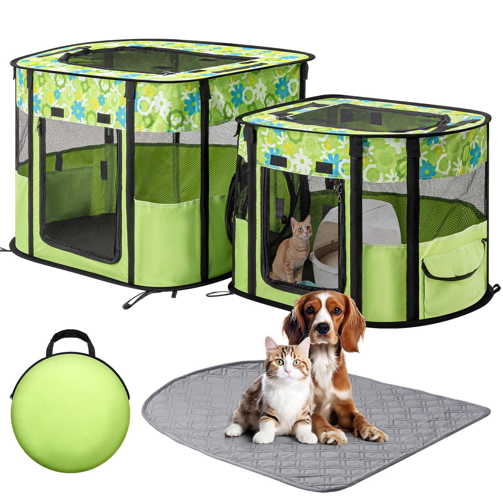 4. ondware Portable Cat Playpen — Best for Travel / 2 Cats