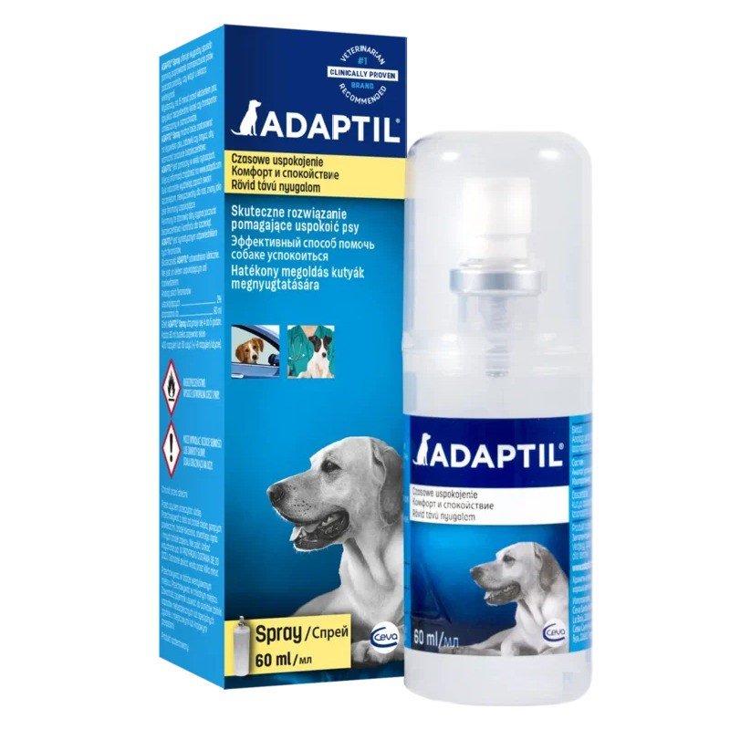 ADAPTIL Calming Spray for Dogs 60 mL bottle and box