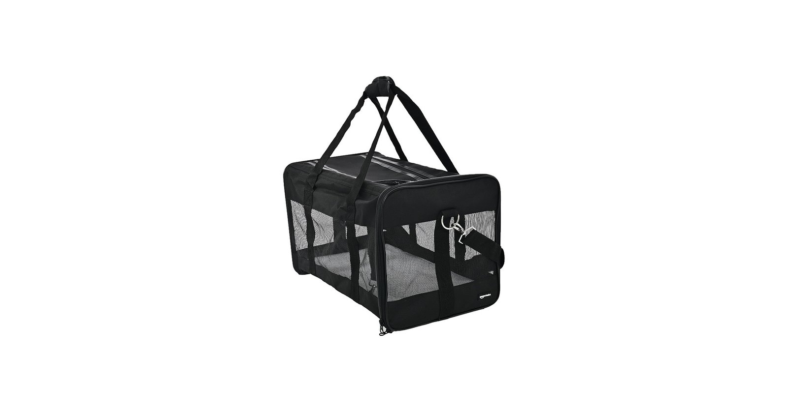 Amazon Basics Soft-Sided Mesh Pet Travel Carrier, Large, Black