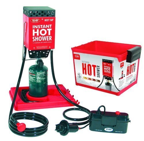 Zodi Hot Tap travel shower propane instant hot water system with hose