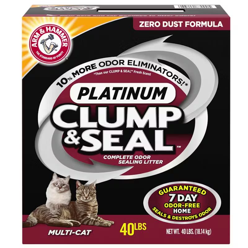 2. Arm & Hammer Clump & Seal Platinum, Fresh Scent — Best Odor-Sealing