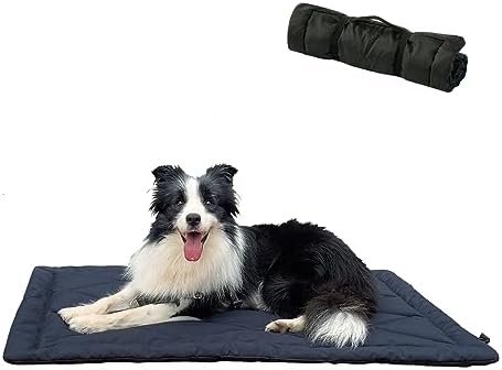 GNarbor rollup camping dog bed large in dark blue