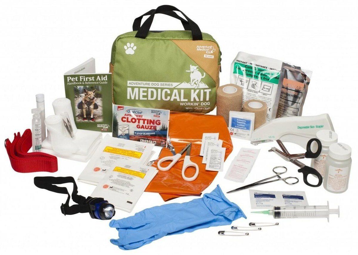 Adventure Medical Kits Workin' Dog Medical Kit with QuikClot and contents