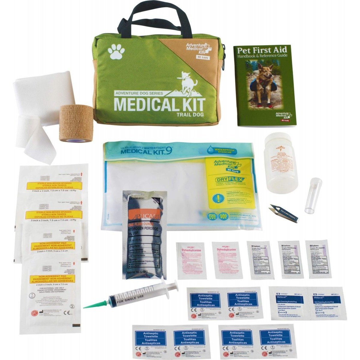 Adventure Medical Kits Trail Dog Medical Kit with waterproof bag and handbook