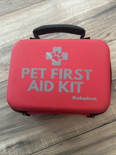 rubyloo Dog First Aid Kit, Essential Pack, red case