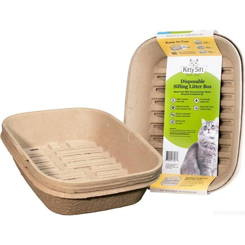 Kitty Sift Disposable Litter Box (6-pack) — Smallest Disposable
