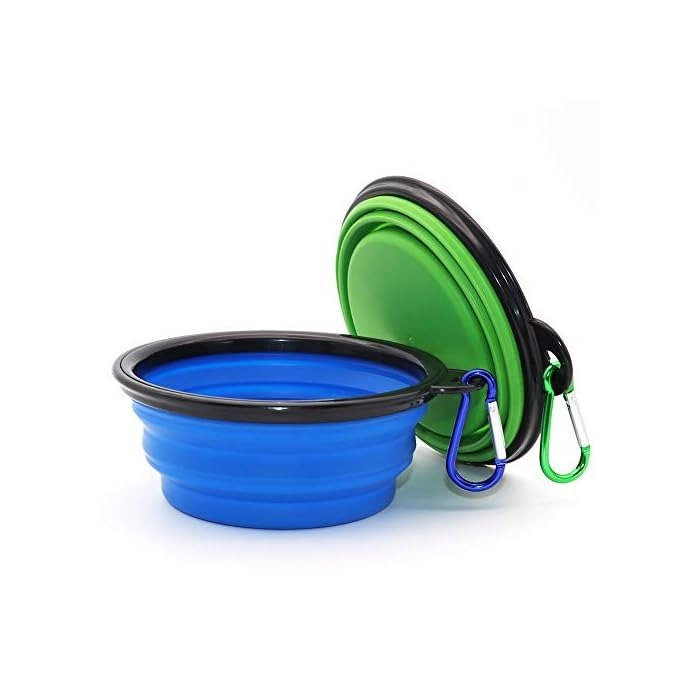 7CAIHOME Double Collapsible Dog Bowl — Best Interlocking Double