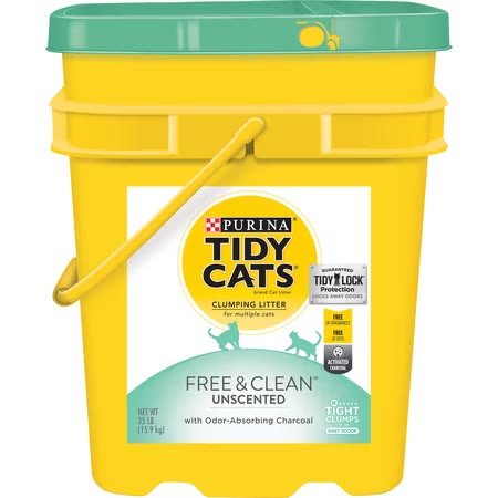 4. Tidy Cats Free & Clean Unscented — Best Charcoal Odor Control