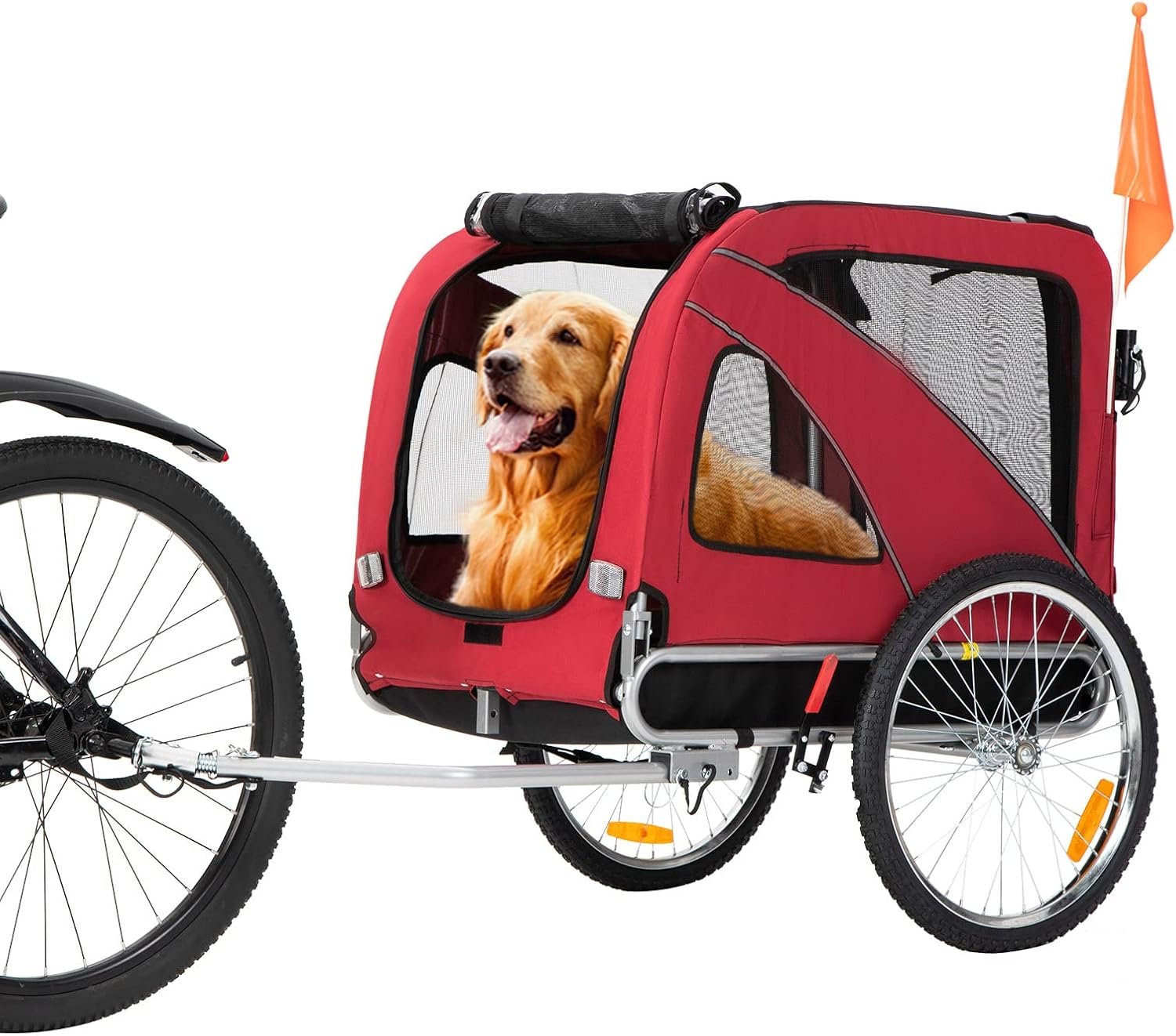 Sepnine 2-in-1 Pet Bike Trailer & Stroller, Large — Best 110-lb Capacity