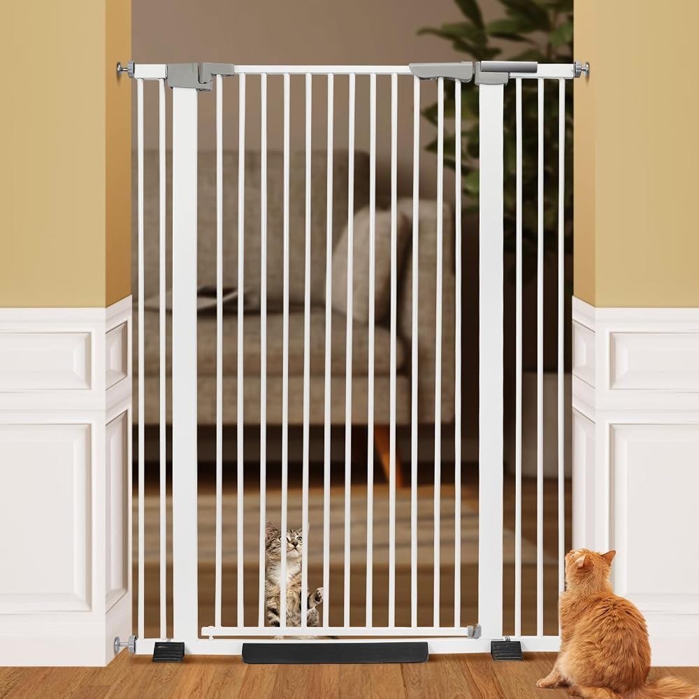2. Jiprlak 51" Extra Tall Cat Gate — Best Auto-Close