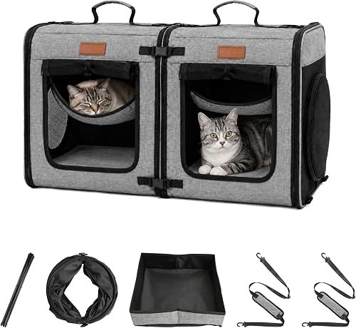 2. PETUX 2-in-1 Double Cat Carrier — Best for Two Cats