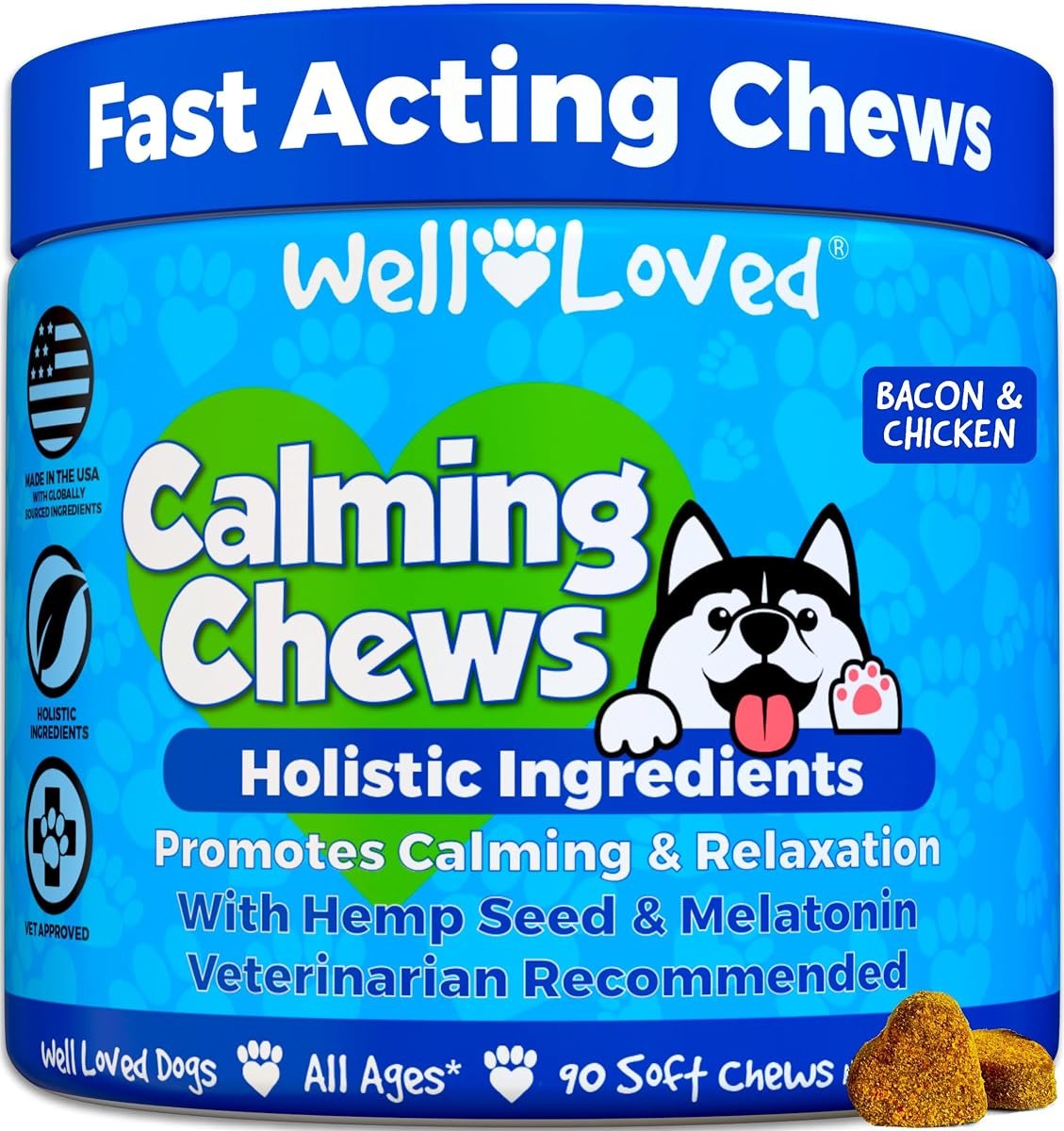 3. Well Loved Extra Strength Calming Chews (90 ct) — Vet-Credibility Pick