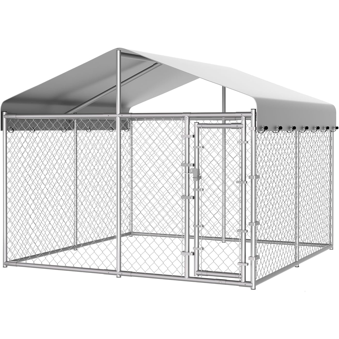 5. HIHTK 10′ x 10′ x 6.56′ Kennel with Roof — Best Large
