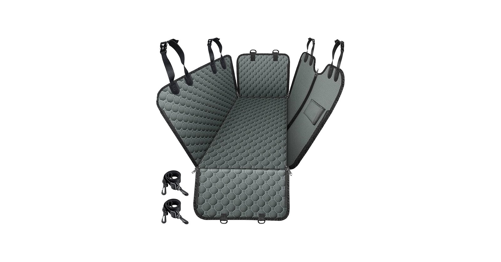 6. Mancro Dog Car Seat Cover — Standard (Black) — Best compact padded